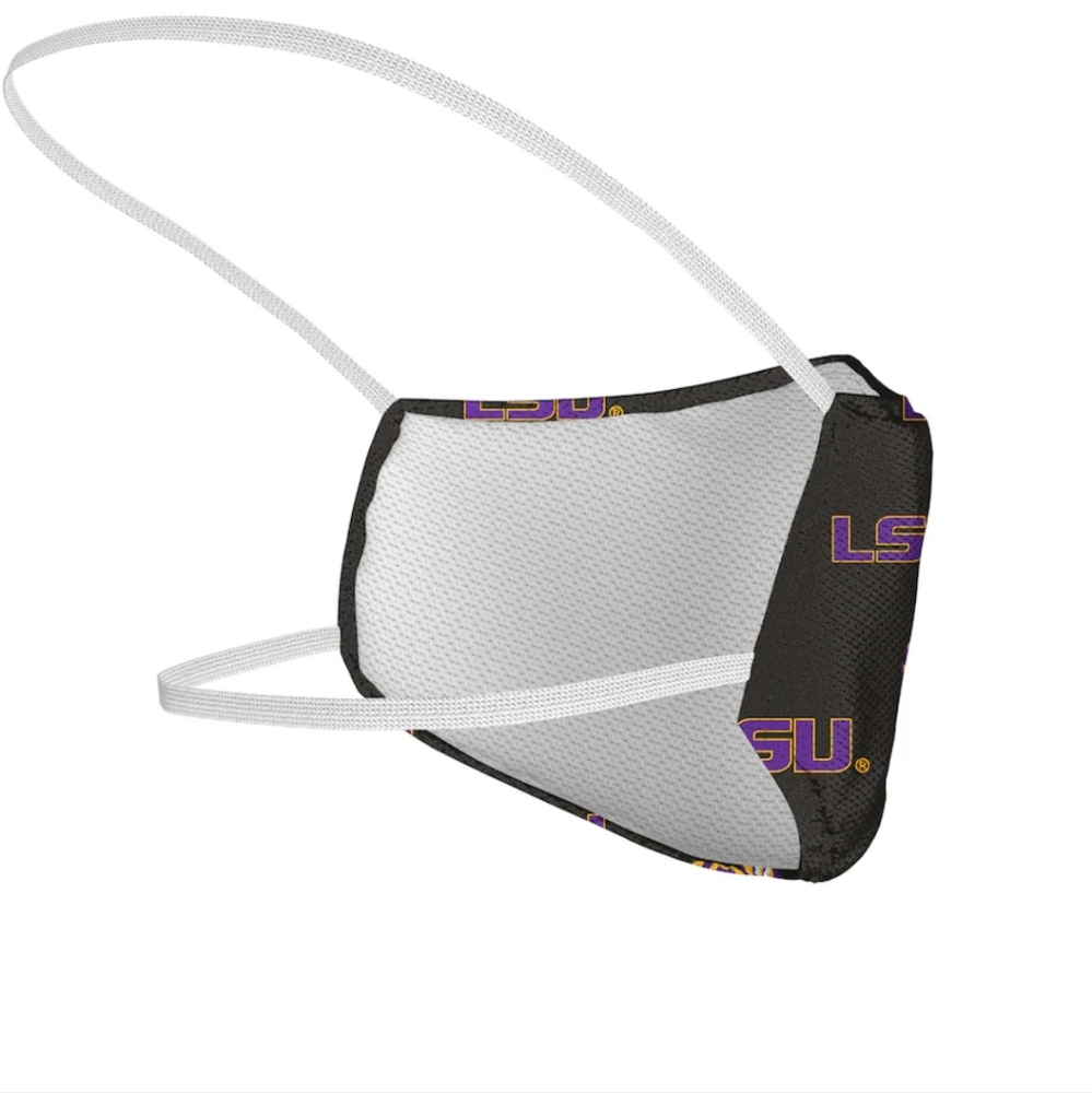 LSU Tigers Fanatics Adult All Over Logo Face Coverings 3 Pack - Picture 4 of 5
